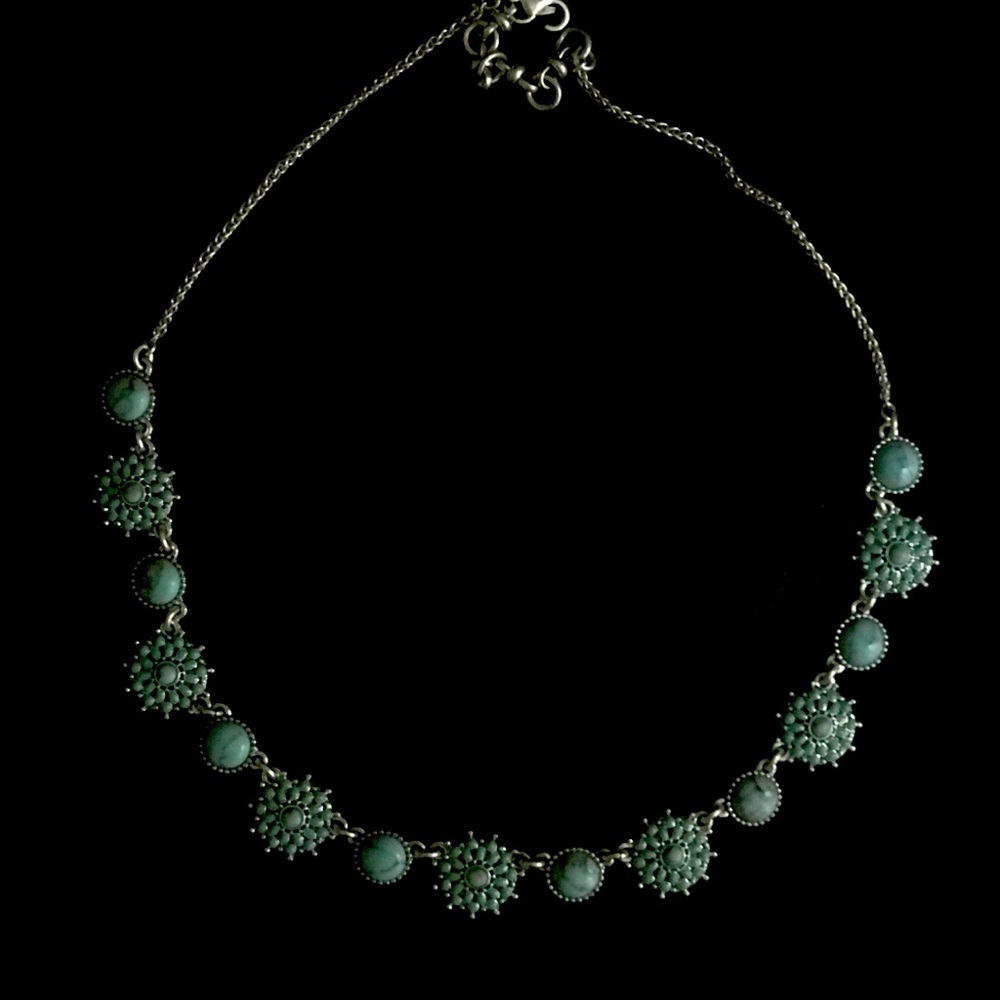 Silver and Turquoise stone Necklace